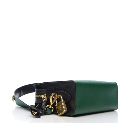 Prada Saffiano City Calfskin Esplanade Crossbody Bag Biliardo Black 3 of 8
