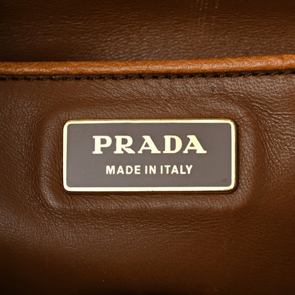 Prada Ostrich Large Galleria Double Zip Tote Cognac 6 of 16