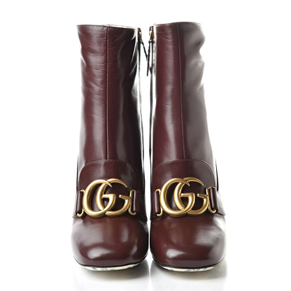 Gucci Malaga Kid GG Victoire 95mm Ankle Boots 39 Vintage Bordeaux 2 of 9