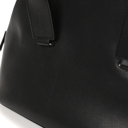 The Row Polished Saddle Calfskin Medium Devon Bag Black 10 of 10
