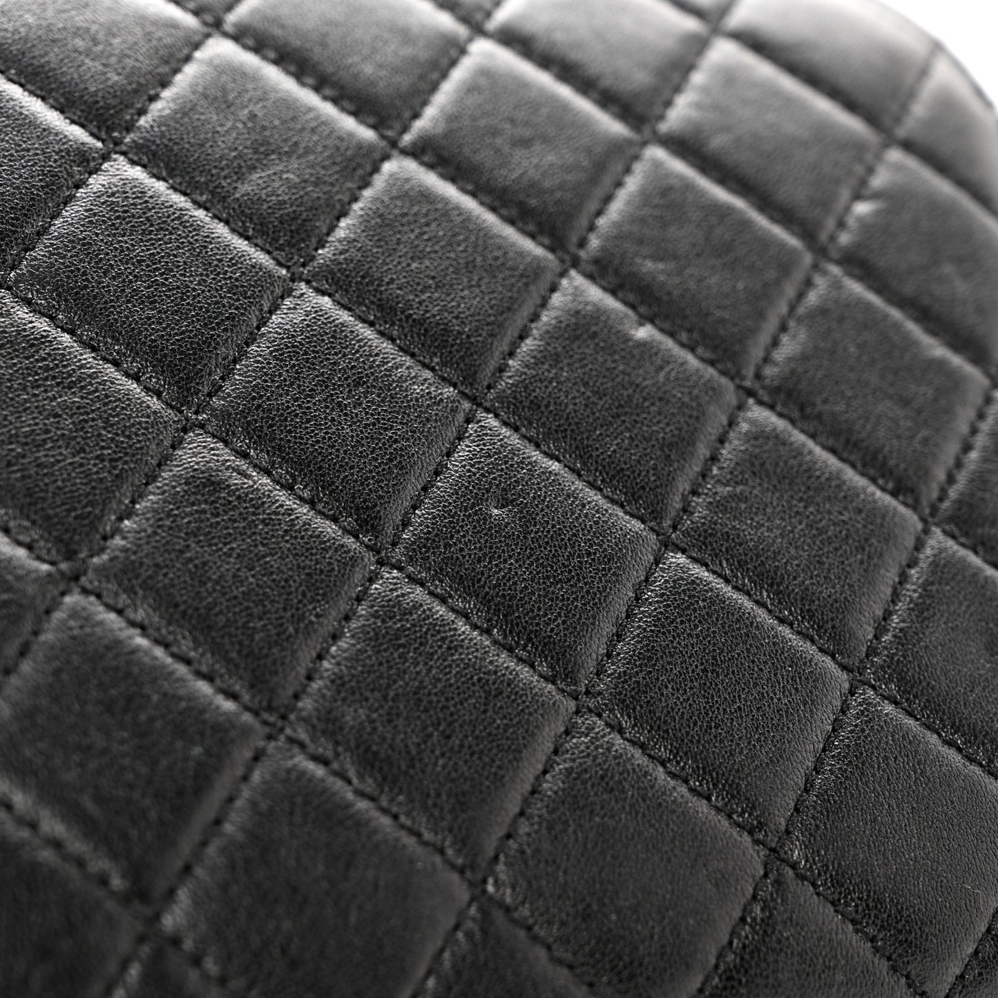 Lambskin Quilted Coco Midnight Clutch Black