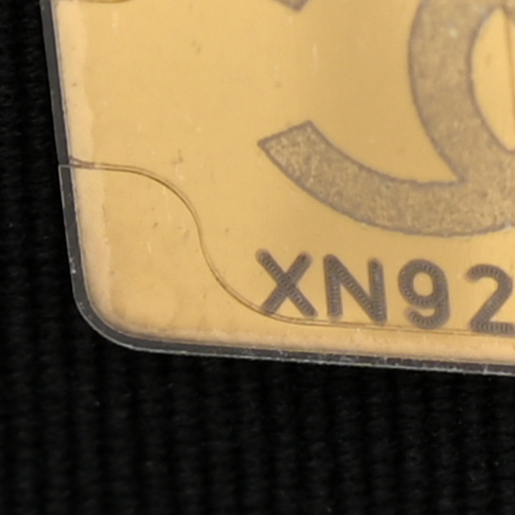 Chanel Caviar Quilted Crystal CC Wallet On Chain WOC Black 8 of 10