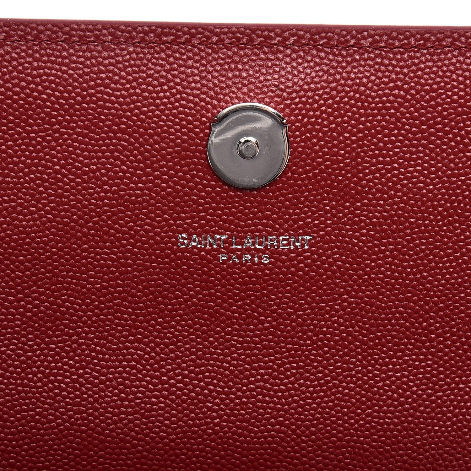 Saint Laurent Grain De Poudre Medium Monogram Kate Satchel Lipstick Red 7 of 7