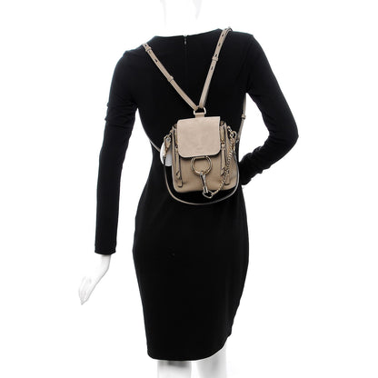 Chloe Suede Calfskin Mini Faye Backpack Motty Grey 2 of 7