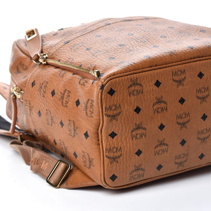 MCM Visetos Studded Medium Dual Stark Backpack Cognac 5 of 19