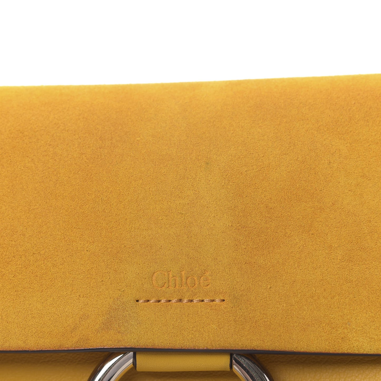 Suede Calfskin Small Faye Shoulder Bag Dusty Yellow