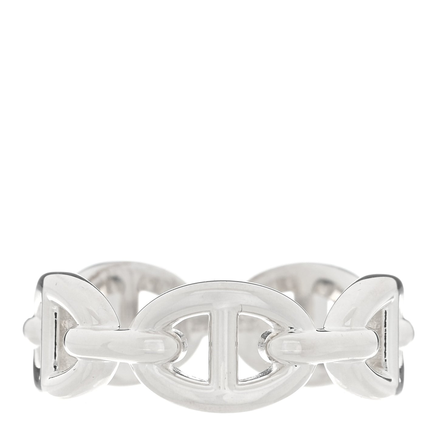 Sterling Silver PM Chaine d'Ancre Enchainee Band Ring 53 6.25