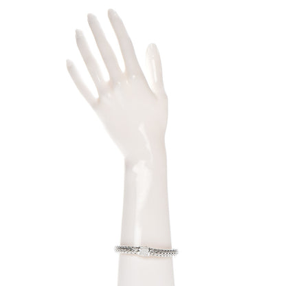 John Hardy Sterling Silver Pave Diamond Medium Classic Chain Clasp Bracelet 2 of 5
