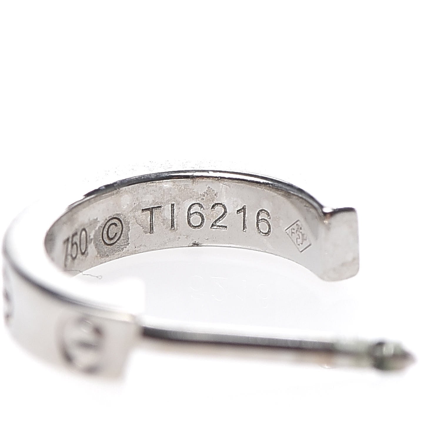Cartier 18K White Gold Small LOVE Hoop Earrings 5 of 6