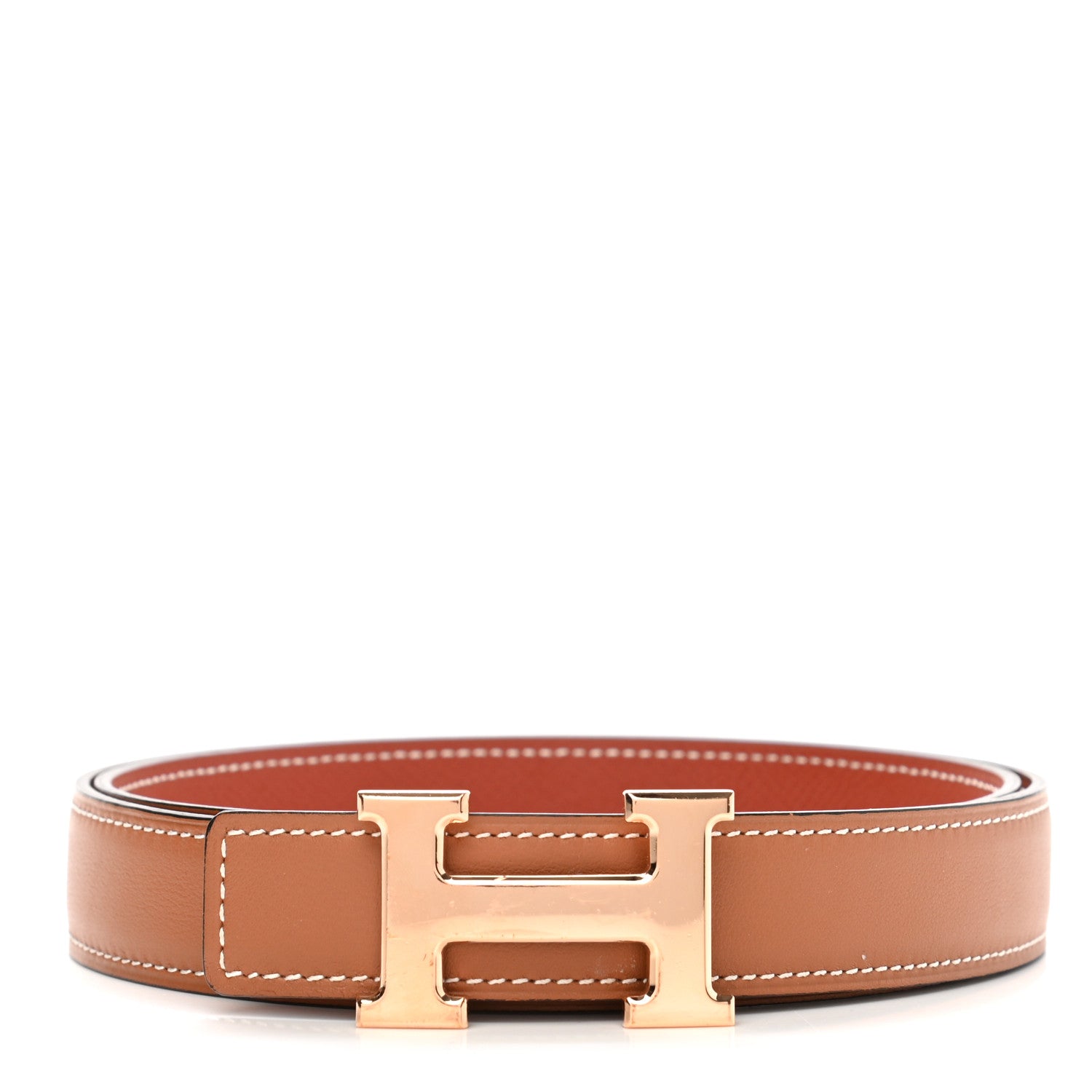 Hermes Swift Epsom 24mm H Belt 80 Gold Brique 1 of 8
