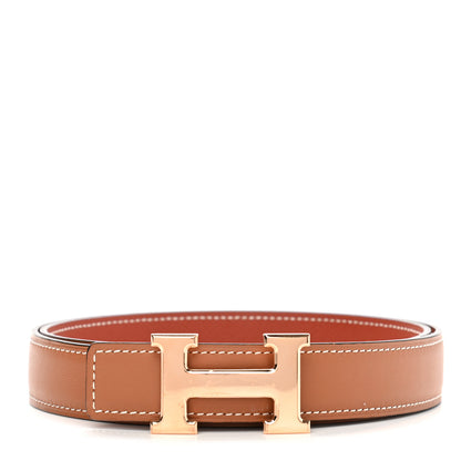 Hermes Swift Epsom 24mm H Belt 80 Gold Brique 1 of 8
