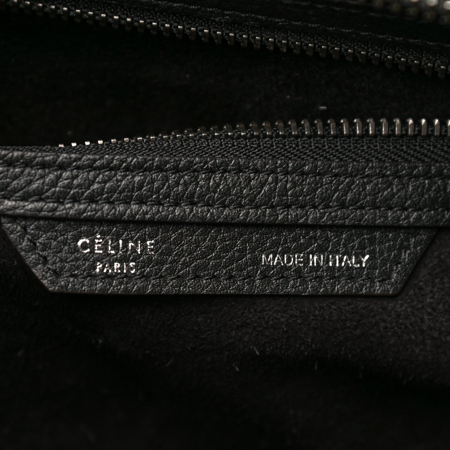 Celine Drummed Calfskin Mini Luggage Black 6 of 14