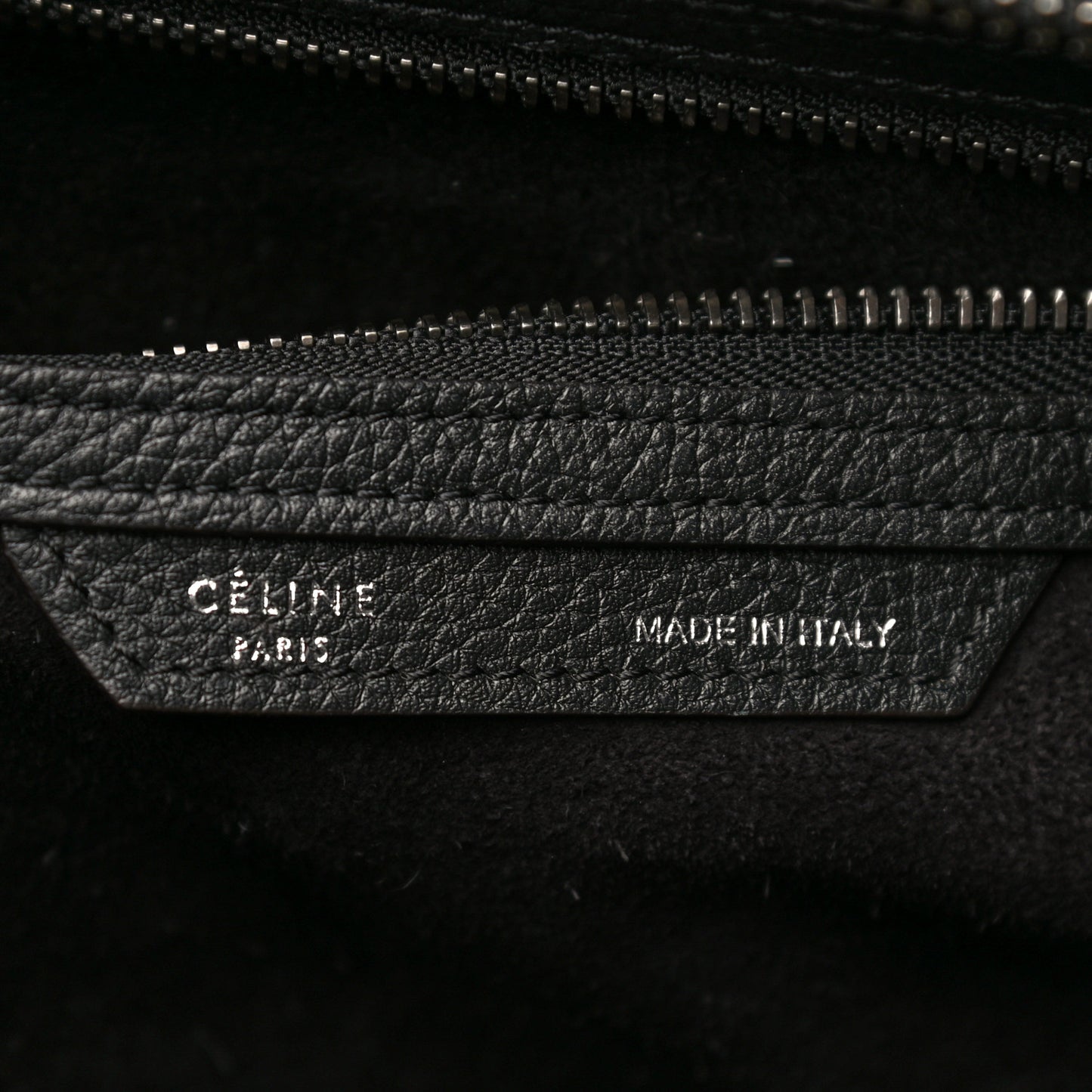 Drummed Calfskin Mini Luggage Black