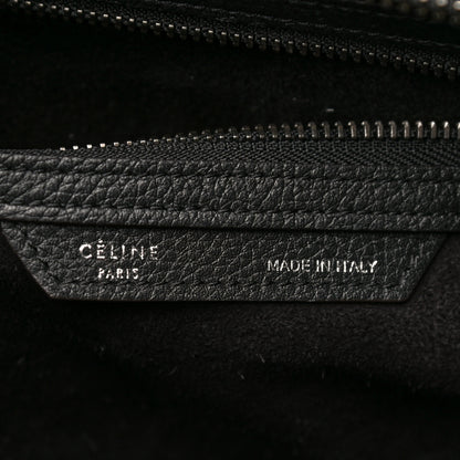 Celine Drummed Calfskin Mini Luggage Black 6 of 14