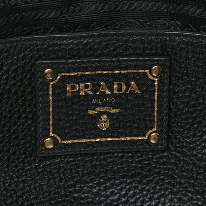 Prada Vitello Daino Shopping Satchel Black 6 of 18
