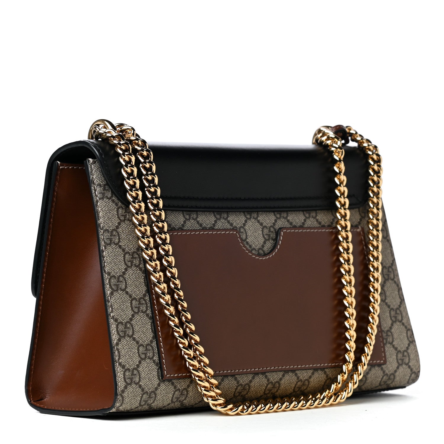 Gucci GG Supreme Monogram Calfskin Medium Padlock Shoulder Bag Beige Black Cuir 2 of 4
