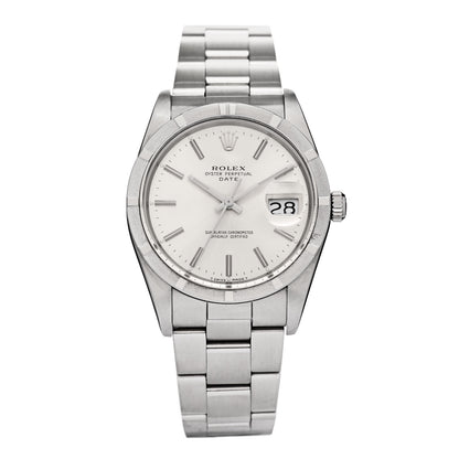 Rolex Stainless Steel 34mm Oyster Perpetual Date Watch Silver 15010 1 of 4