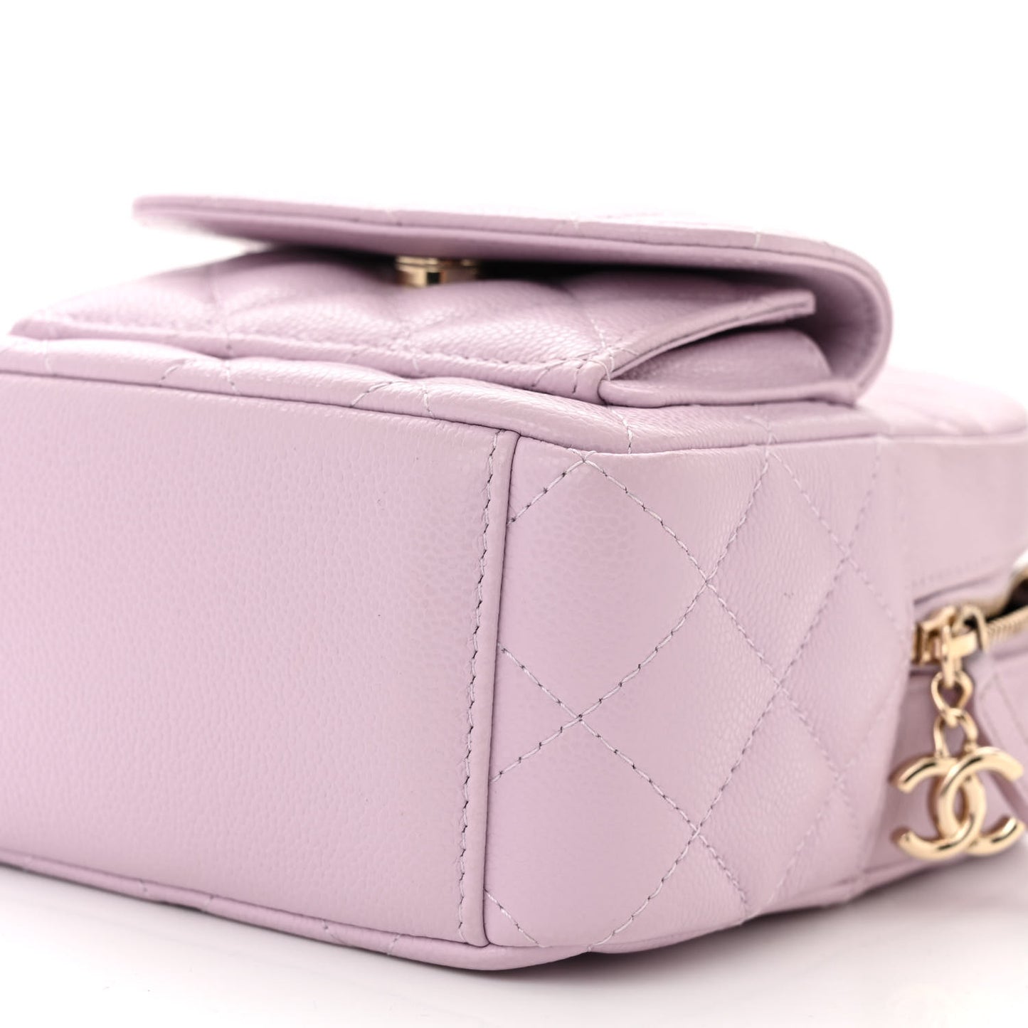 Caviar Quilted CC Mini Classic Backpack Light Purple