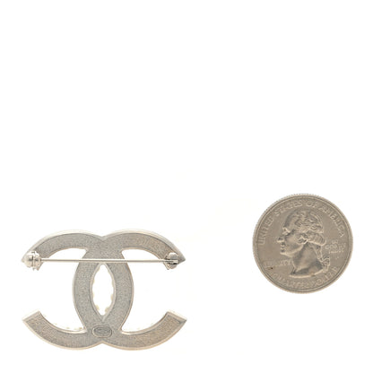 Chanel Pearl Crystal CC Snow Palace Brooch Silver 2 of 3