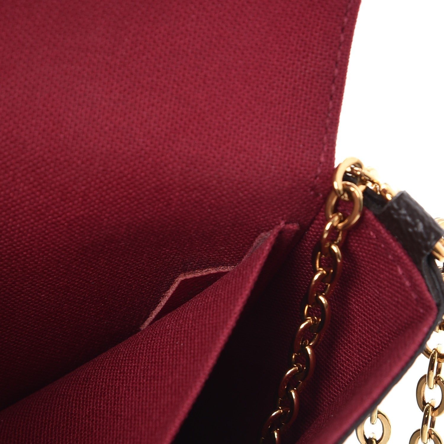 Louis Vuitton Monogram Pochette Felicie Chain Wallet Fuchsia 12 of 14