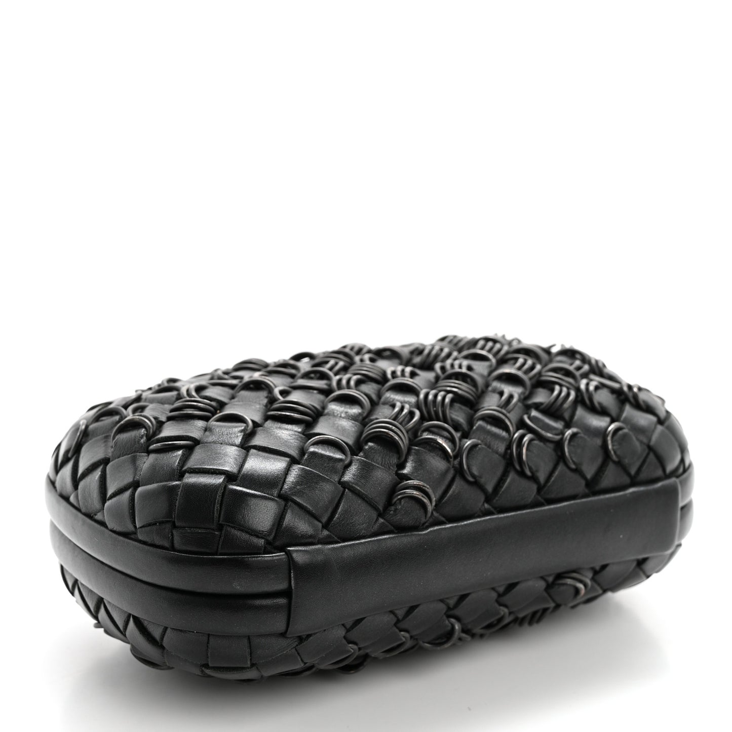 Nappa Intrecciato Knot Clutch Black