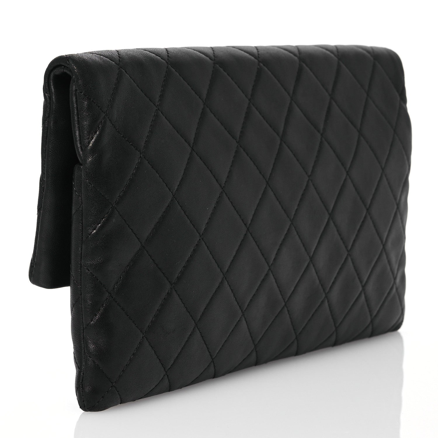 Chanel Lambskin Quilted CC Beauty Clutch Black 3 of 15