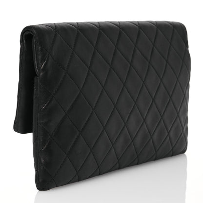 Chanel Lambskin Quilted CC Beauty Clutch Black 3 of 15