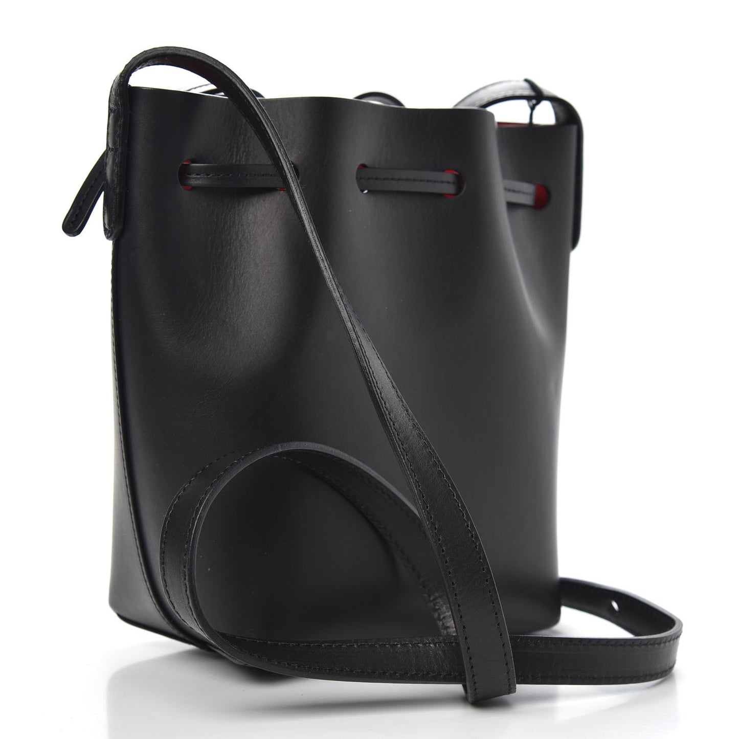 Calfskin Mini Mini Bucket Bag Black Flamma