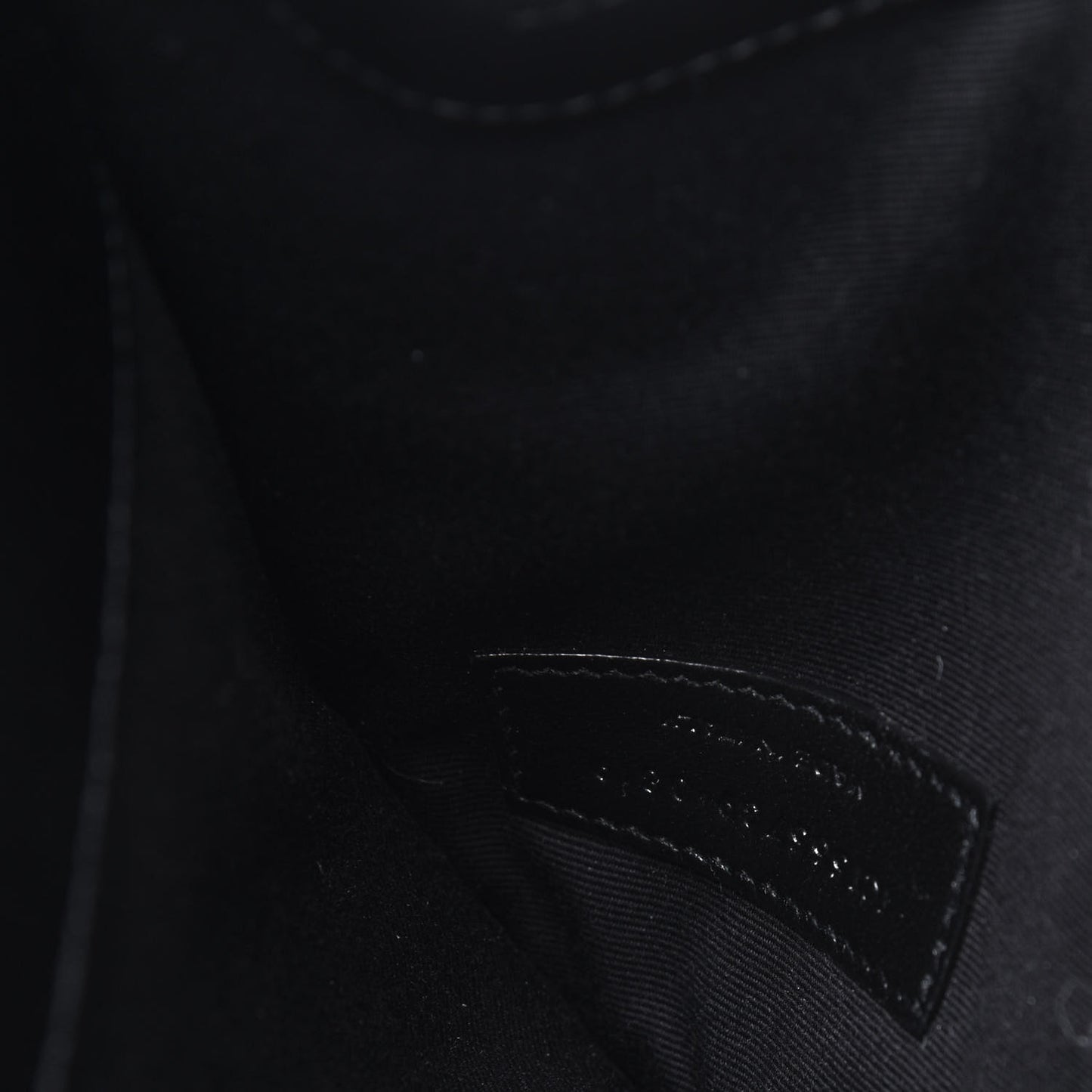 Smooth Shiny Calfskin Monogram Uptown Pouch Black