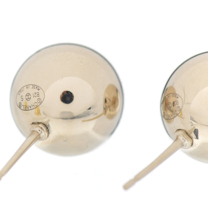 Chanel Metal Bead CC Stud Earrings Gold 4 of 4