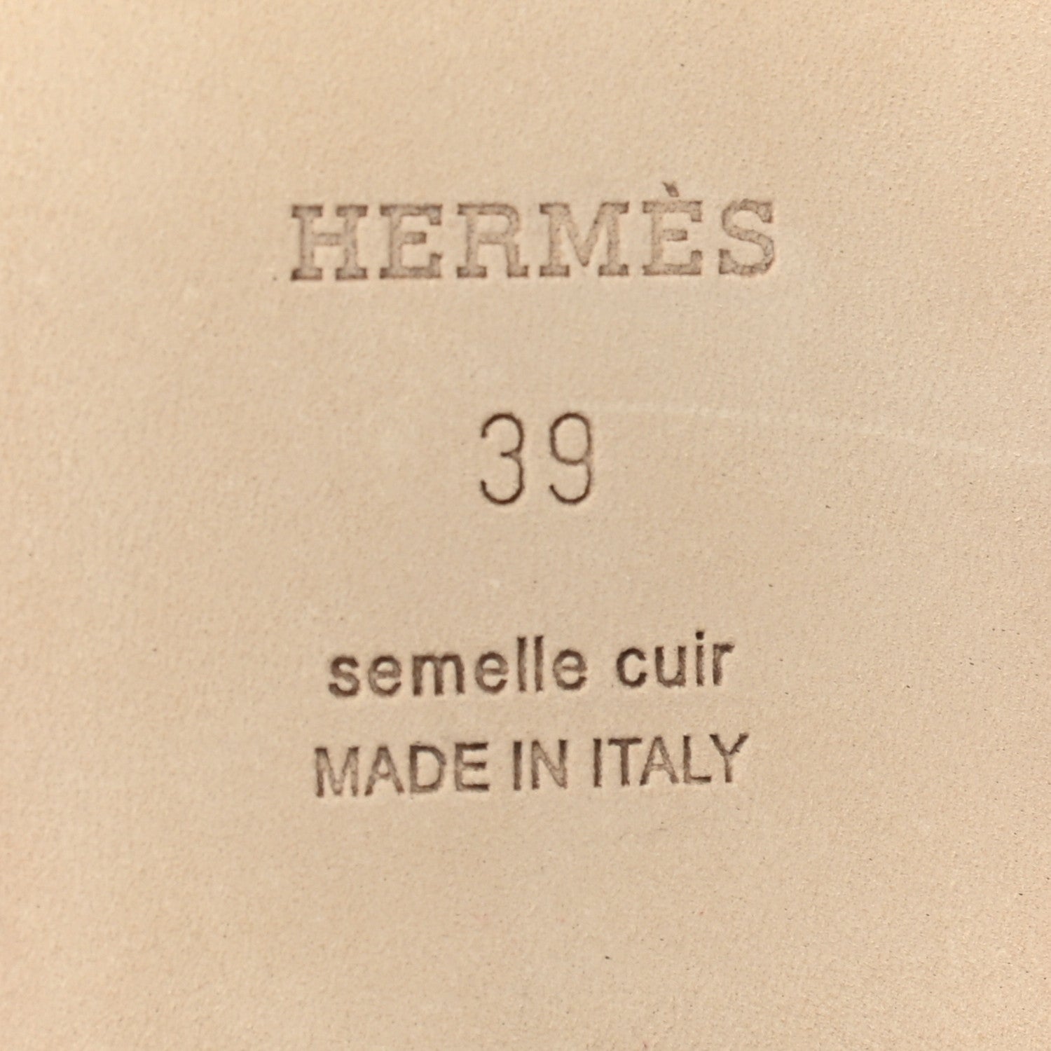 Hermes Box Calfskin Oran Sandals 39 Gold 6 of 9