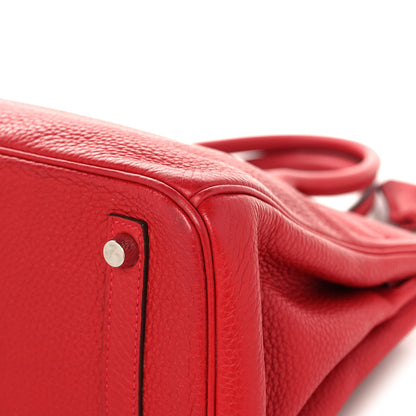 Hermes Taurillon Clemence Birkin 30 Rouge Casaque 12 of 12