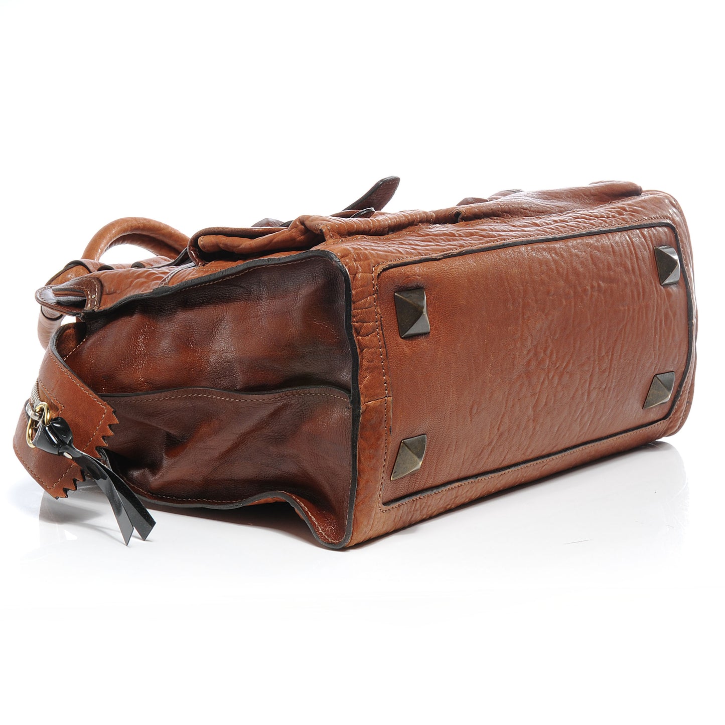 Leather Elvire Tote Cognac