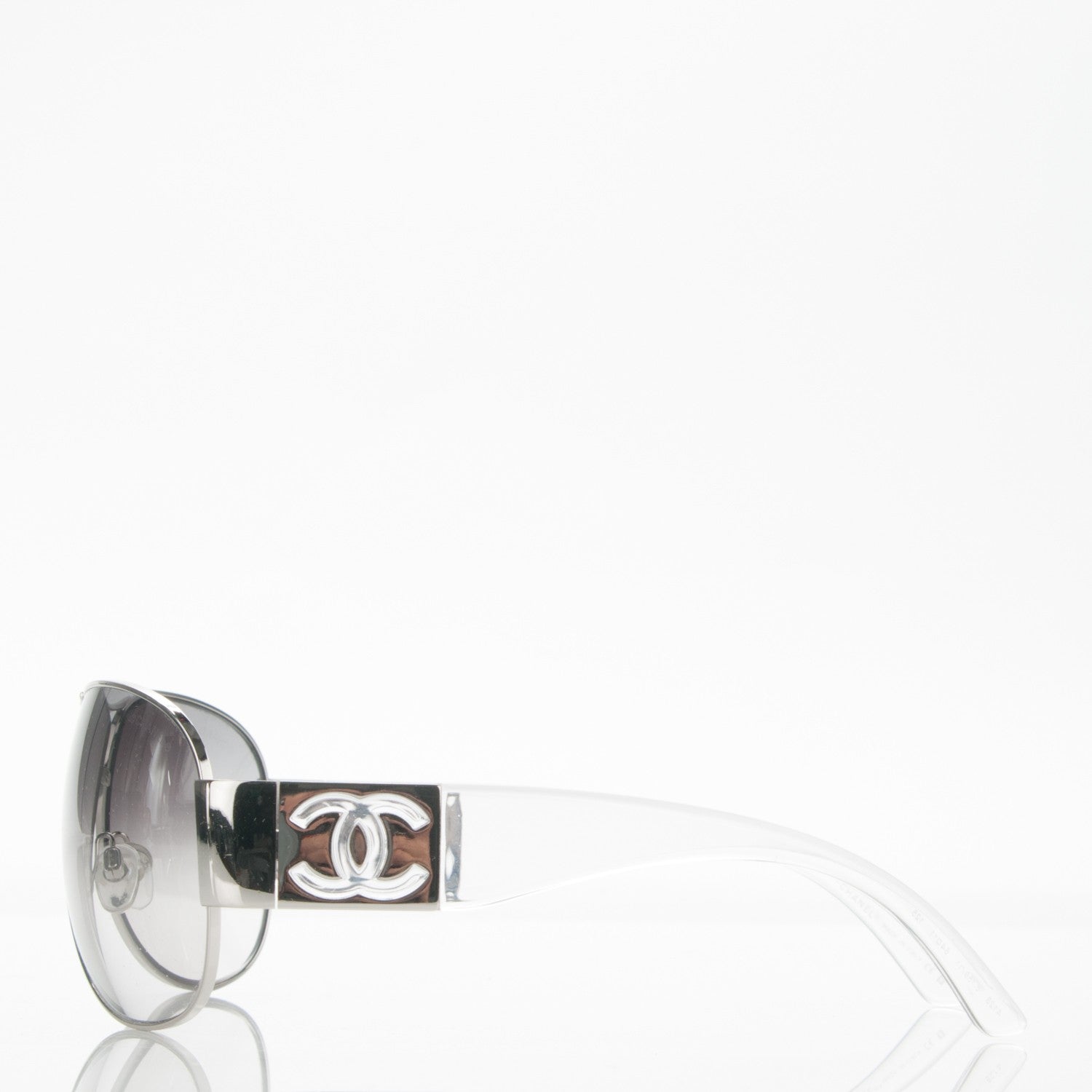 Chanel CC Logo Sunglasses 4128 Clear 3 of 5