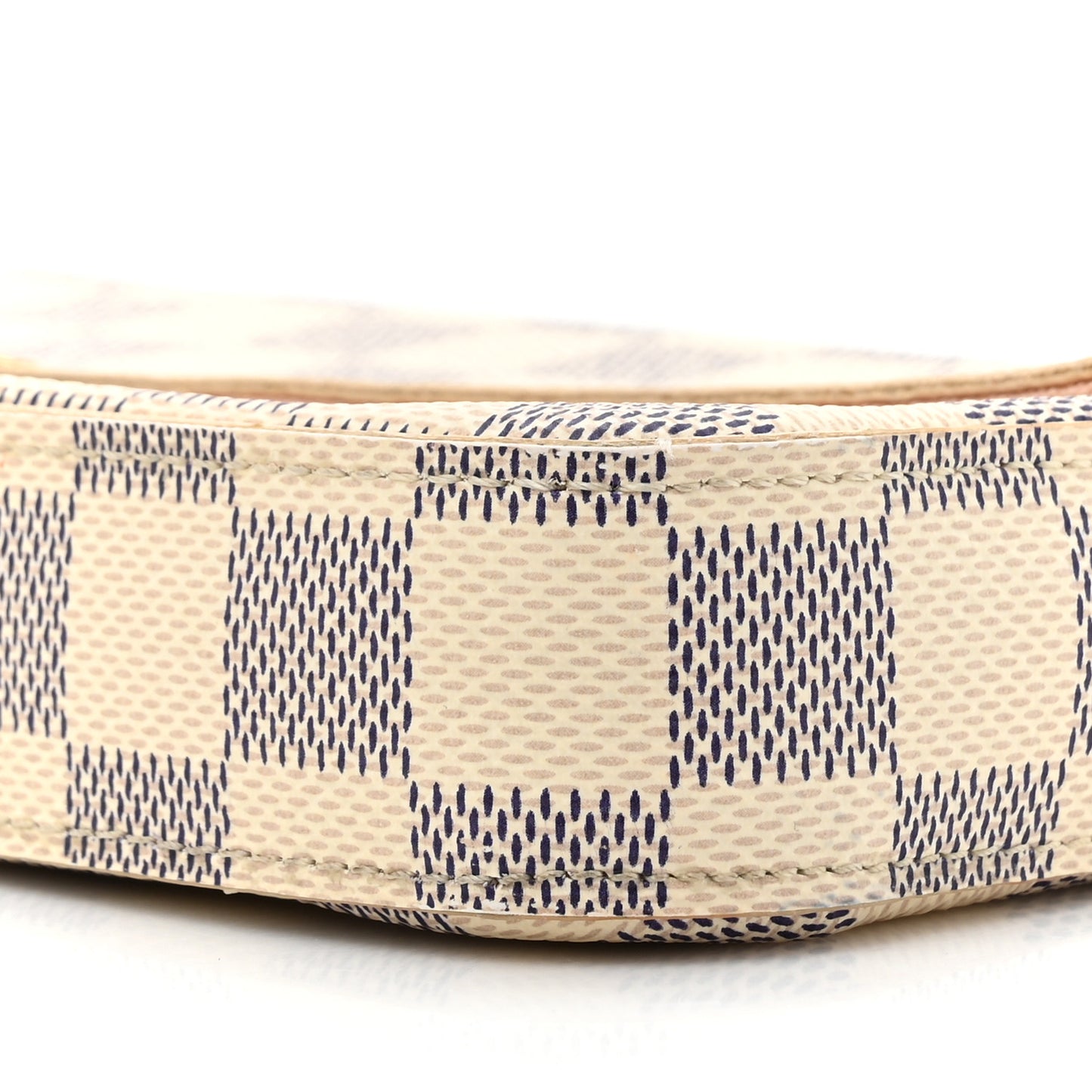 Damier Azur Pochette Felicie Chain Wallet Rose Ballerine