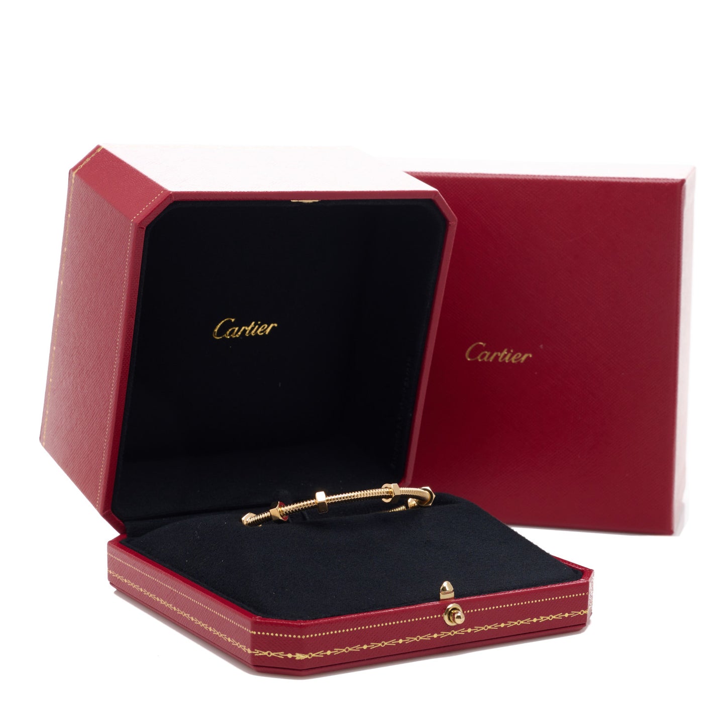 18K Yellow Gold Ecrou de Cartier Bracelet 17