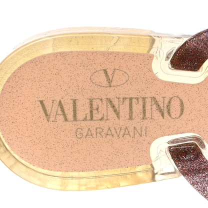 Valentino Garavani PVC Jelly Glitter Rockstud Bow Thong Sandals 38 Multicolor 6 of 8