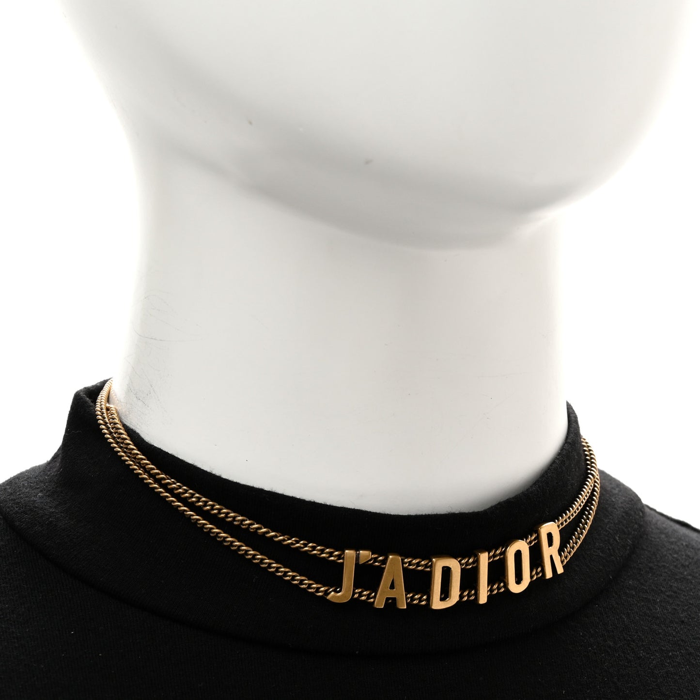 Metal J'Adior Choker Necklace Aged Gold
