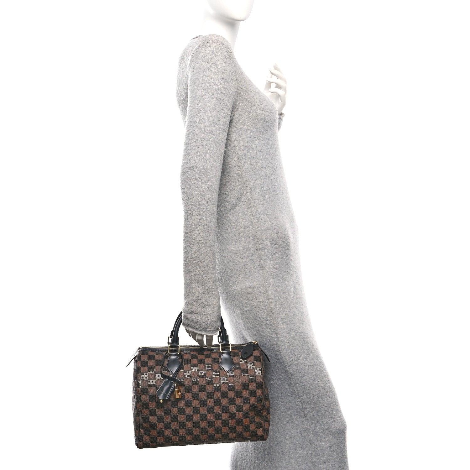 Louis Vuitton Damier Paillettes Speedy 30 Black 2 of 10