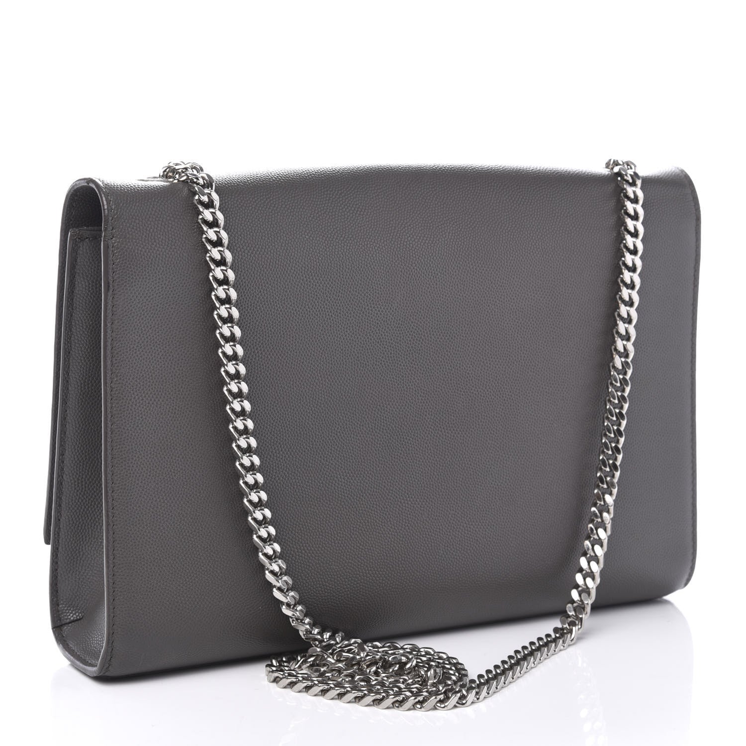 Saint Laurent Grain De Poudre Large Classic Monogram Kate Satchel Earth 3 of 11