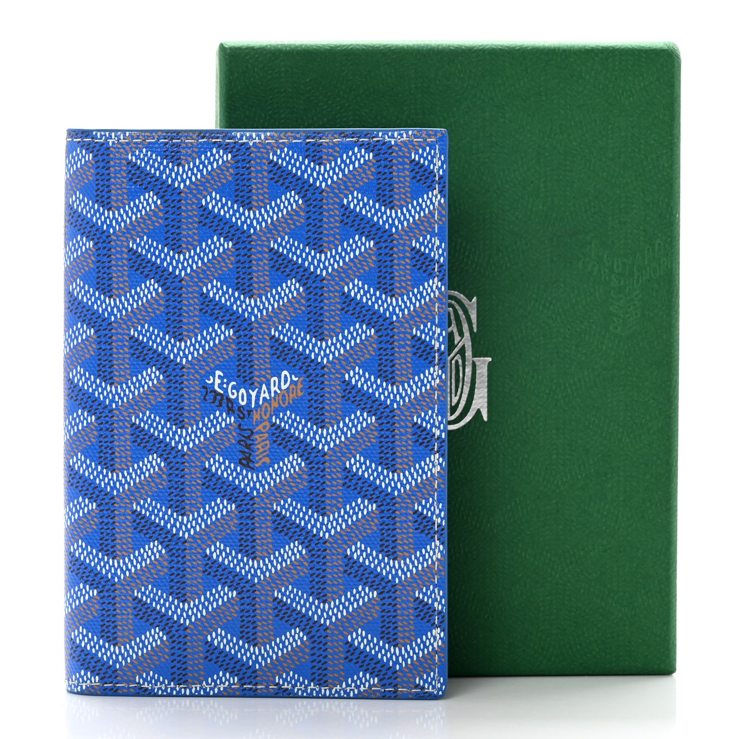 Goyardine Passport Wallet Sky Blue