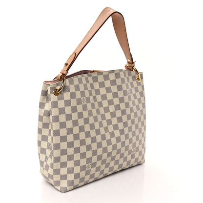Louis Vuitton Damier Azur Graceful PM Rose Ballerine 3 of 11