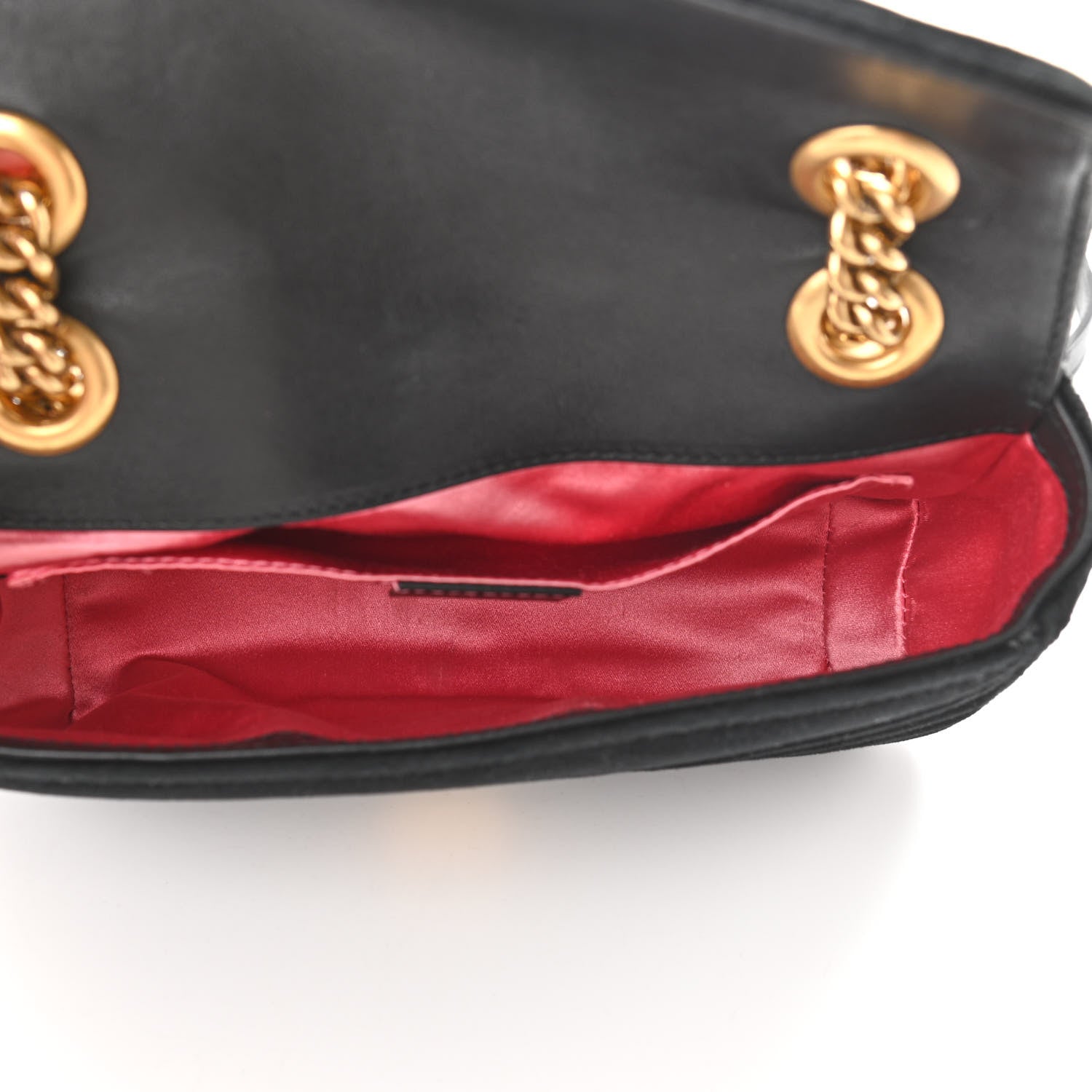 Gucci Velvet Matelasse Mini GG Marmont Shoulder Bag Black 5 of 15