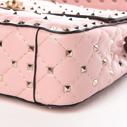 Valentino Garavani Lambskin Medium Rockstud Spike Shoulder Bag Pink 10 of 10