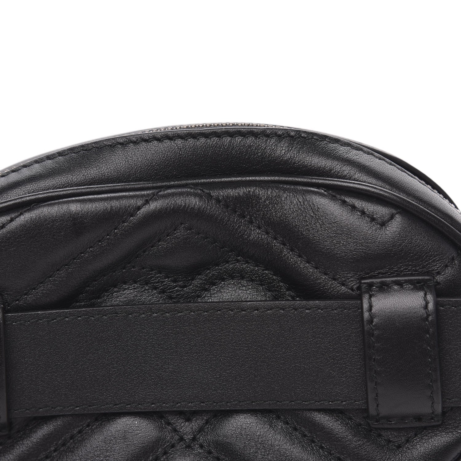 Gucci Calfskin Matelasse GG Marmont Belt Bag 85 34 Black 12 of 12