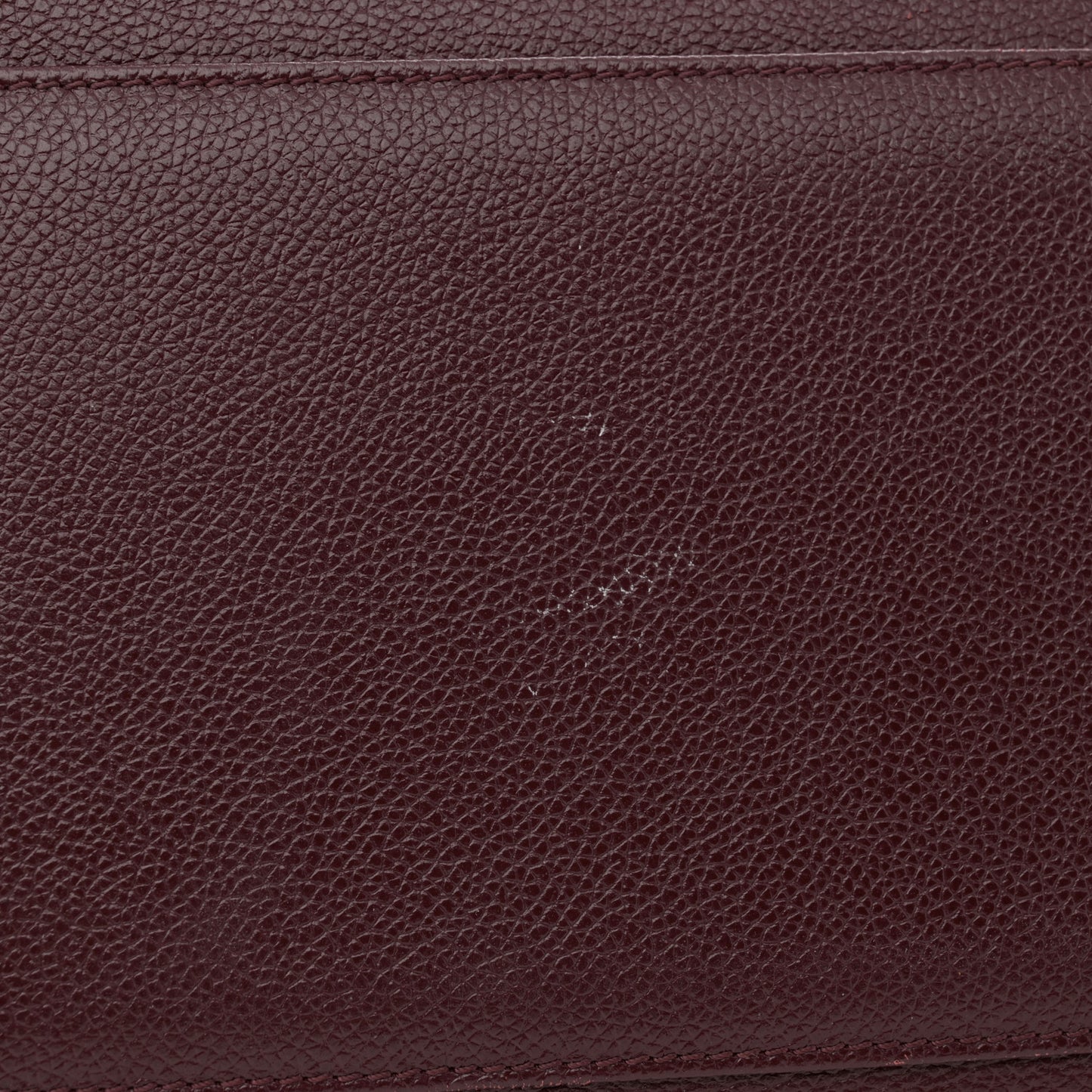 Calfskin Cerf Executive Shopper Tote Burgundy
