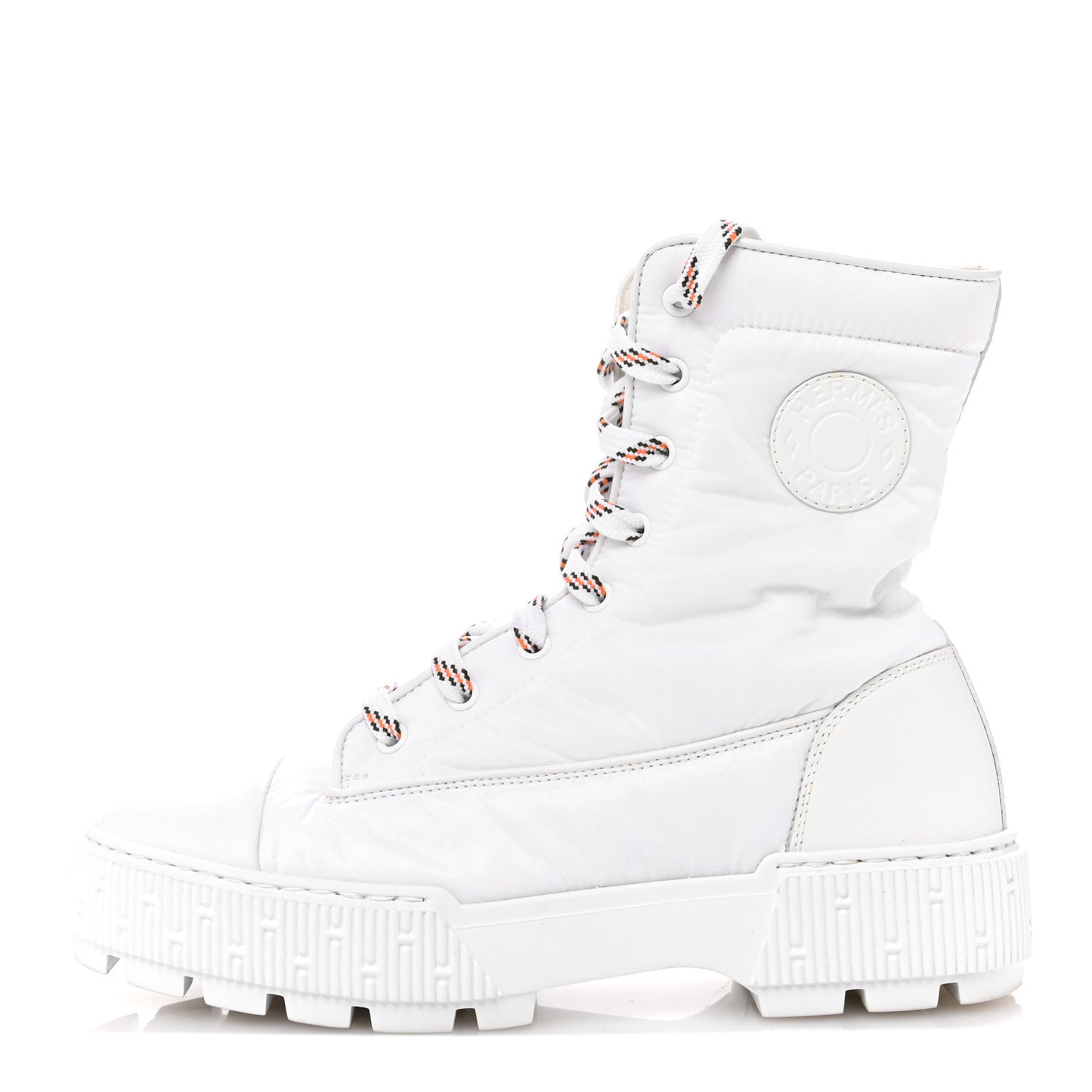 Calfskin Parachute Fresh Ankle Boots 38.5 White