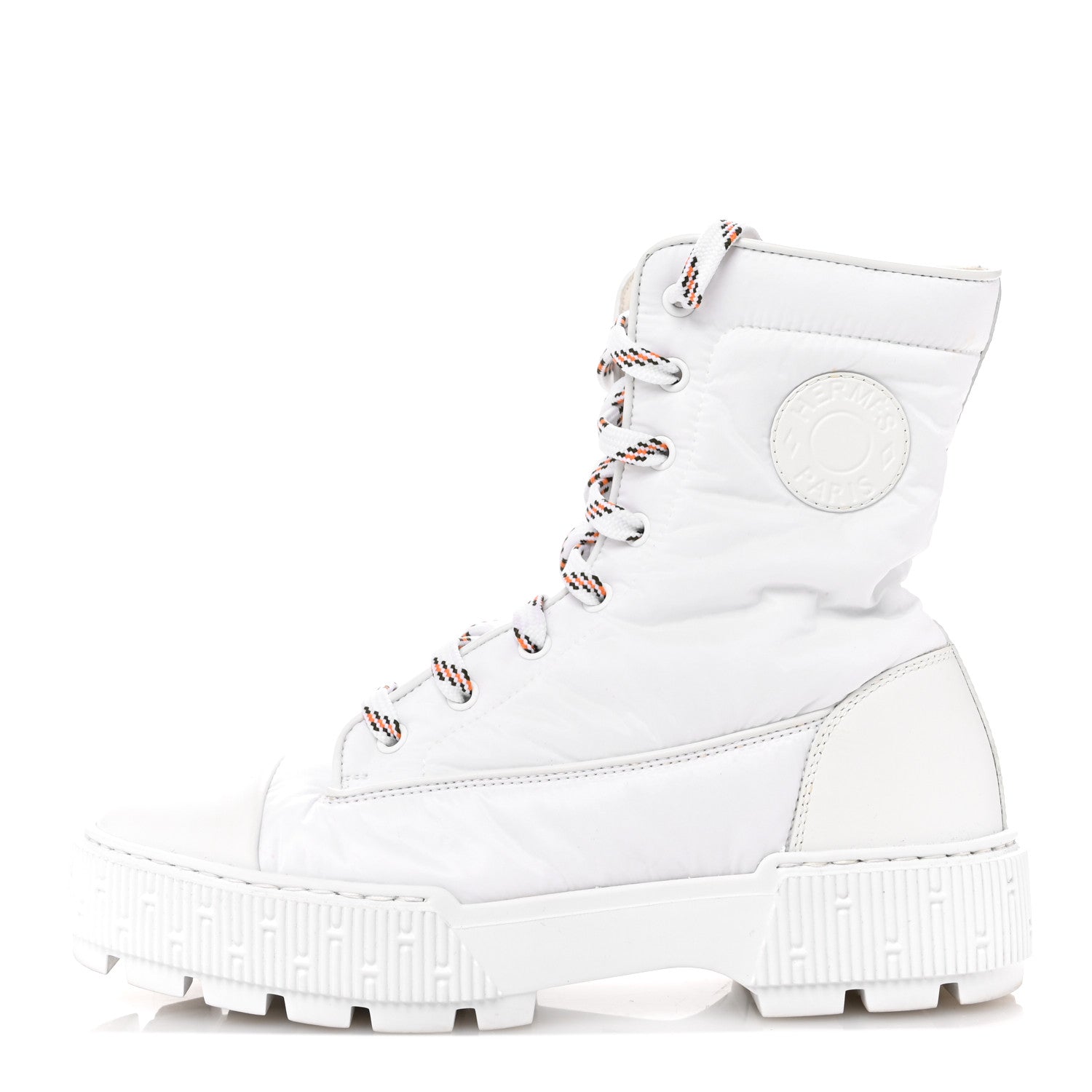 Hermes Calfskin Parachute Fresh Ankle Boots 38.5 White 1 of 12