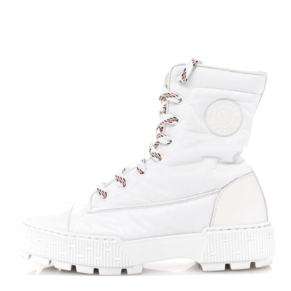 Hermes Calfskin Parachute Fresh Ankle Boots 38.5 White 1 of 12