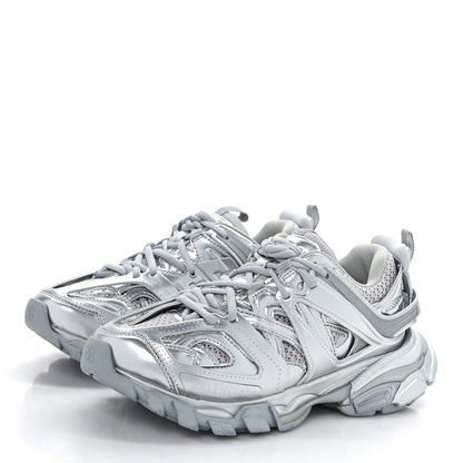 Balenciaga Mesh Nylon Womens Track Sneakers 36 Silver 3 of 7
